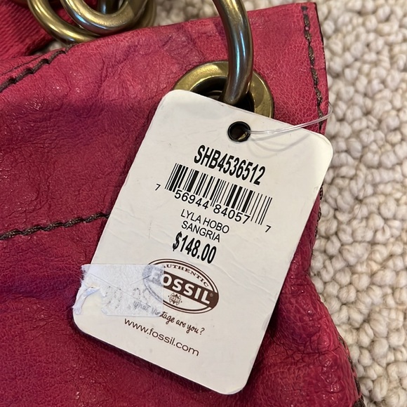 Fossil hobo bag two handles brand new with tags never used - Picture 2 of 5